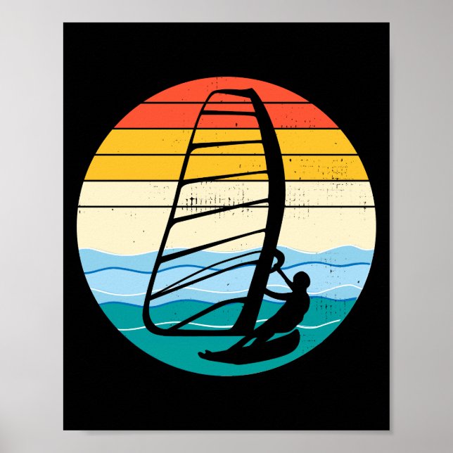 Poster Windsurf Windsurf Windsurfer Surf Water Sport (Frente)