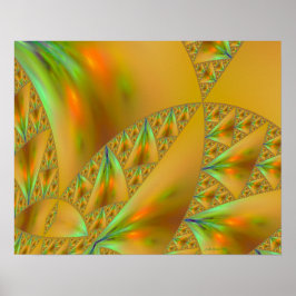 Pôster Windsurfing Sierpinski Triangle Fractal Art Impres