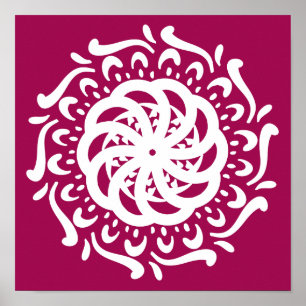 Poster Wine Mandala
