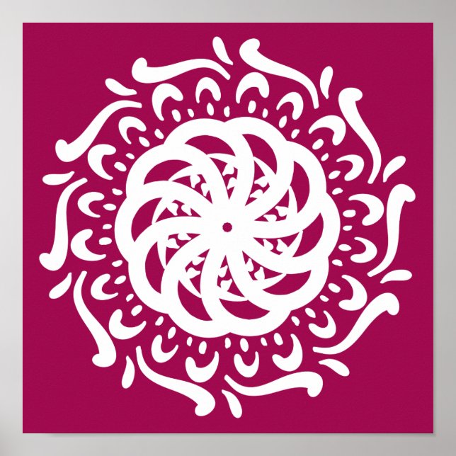 Poster Wine Mandala (Frente)