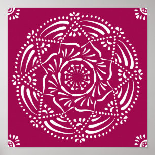 Pôster Wine Mandala