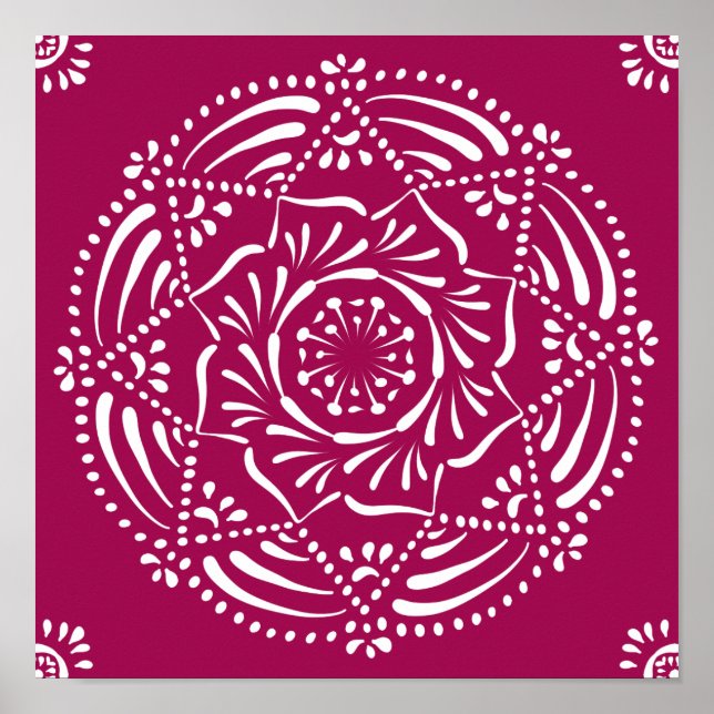 Pôster Wine Mandala (Frente)