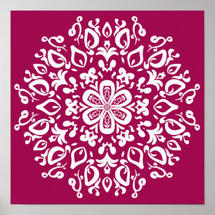 Pôster Wine Mandala