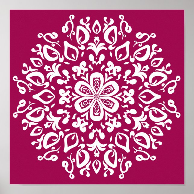 Pôster Wine Mandala (Frente)