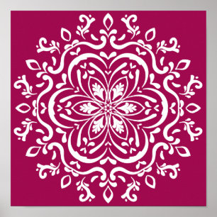 Pôster Wine Mandala