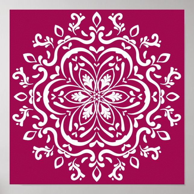 Pôster Wine Mandala (Frente)