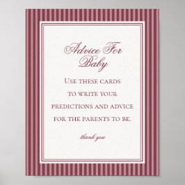 Poster Wine Vineyard Club Old Money Advice for Baby Game