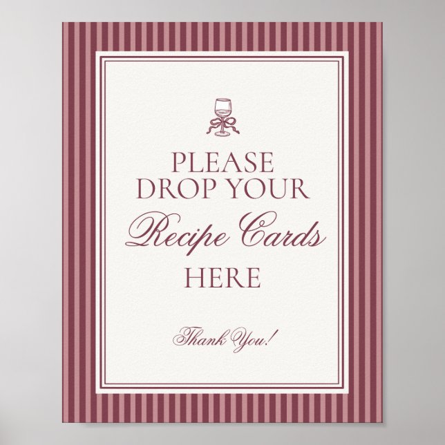 Poster Wine Vineyard Club Old Money Share Recipe Bridal (Frente)