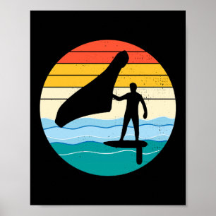 Poster Wing Foiling Hydrofoil Surfing Surf Water Sport