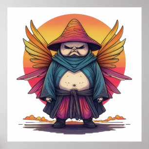 Poster Winged Mushroom Samurai