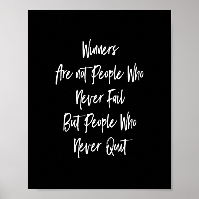 Poster winners are not people who never fact but people w (Frente)