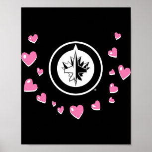 Poster Winnipeg Jets Dia dos Namorados Amor Nhl Licenciad