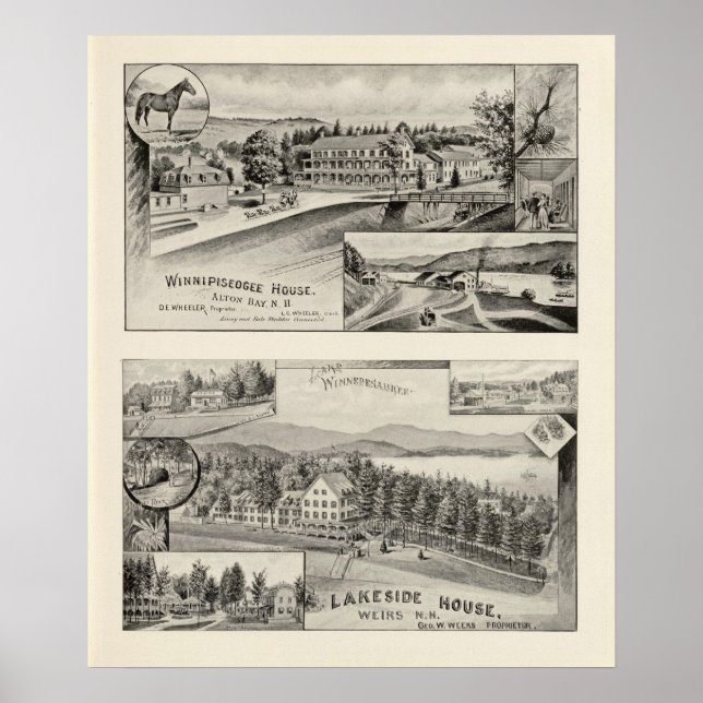 Poster Winnipiseogee House, Lakeside House (Frente)