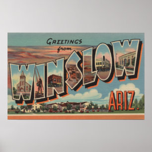 Pôster Winslow, arizona - grandes cenas da letra