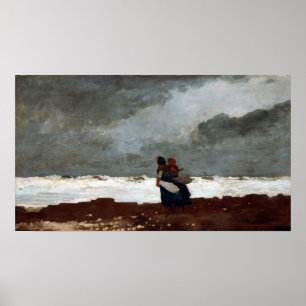 Poster Winslow Homer 2 figuras por mar