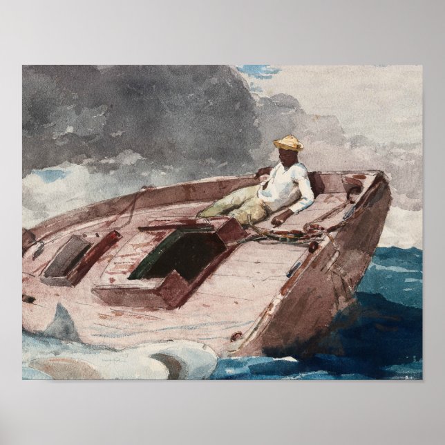 Poster Winslow Homer - A Corrente do Golfo (Frente)