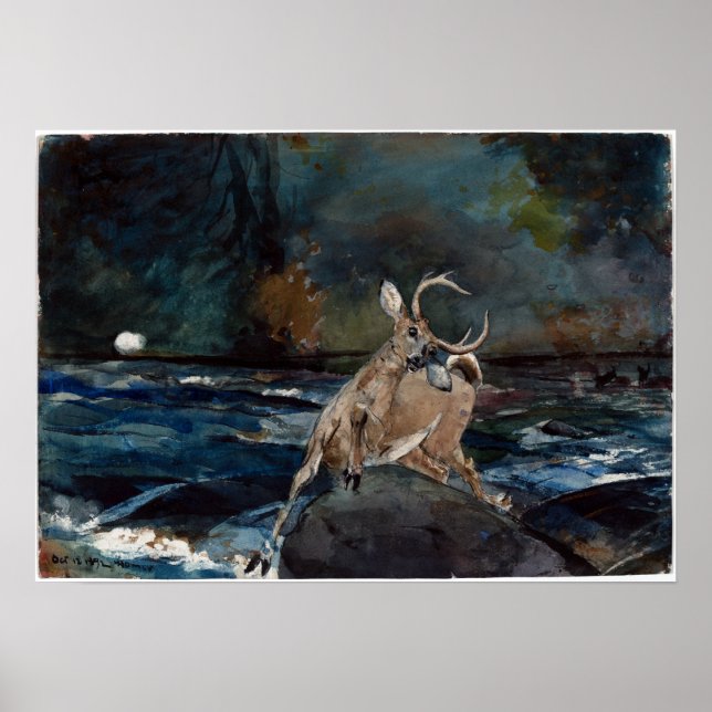 Poster Winslow Homer A Good Shot, Adirondacks (Frente)