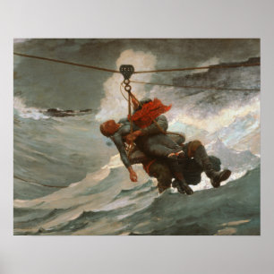 Poster Winslow Homer - A Linha de Vida