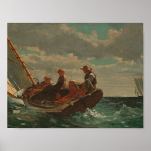 Pôster Winslow Homer - Breezing acima de (um vento justo)