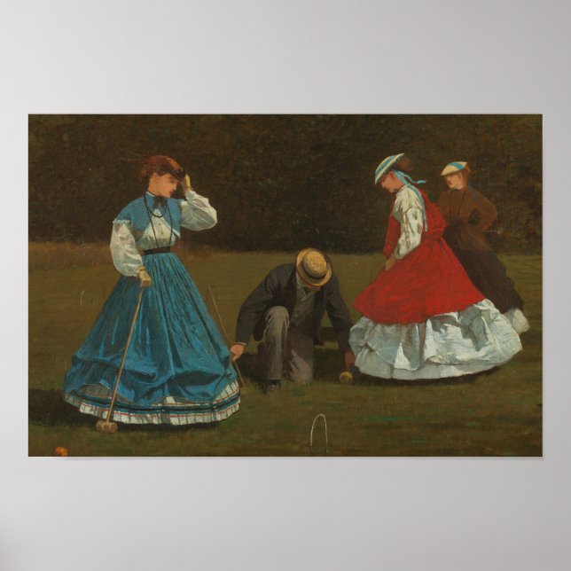 Pôster Winslow Homer - Cena Croquet (Frente)