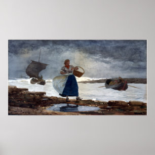 Poster Winslow Homer Dentro do Bar