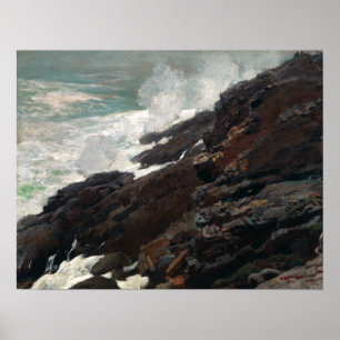 Poster Winslow Homer High Cliff, Costa do Maine