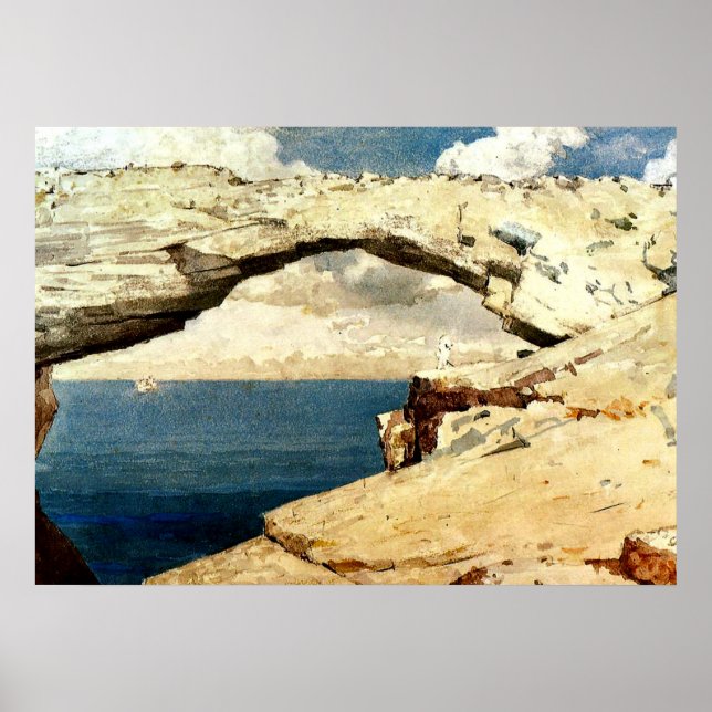 Pôster Winslow Homer - Janelas de Vidro (Frente)