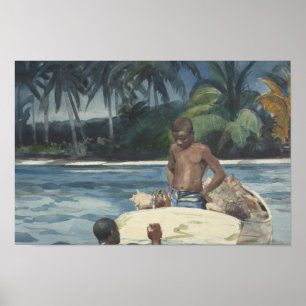 Poster Winslow Homer - mergulhadores ocidentais de India