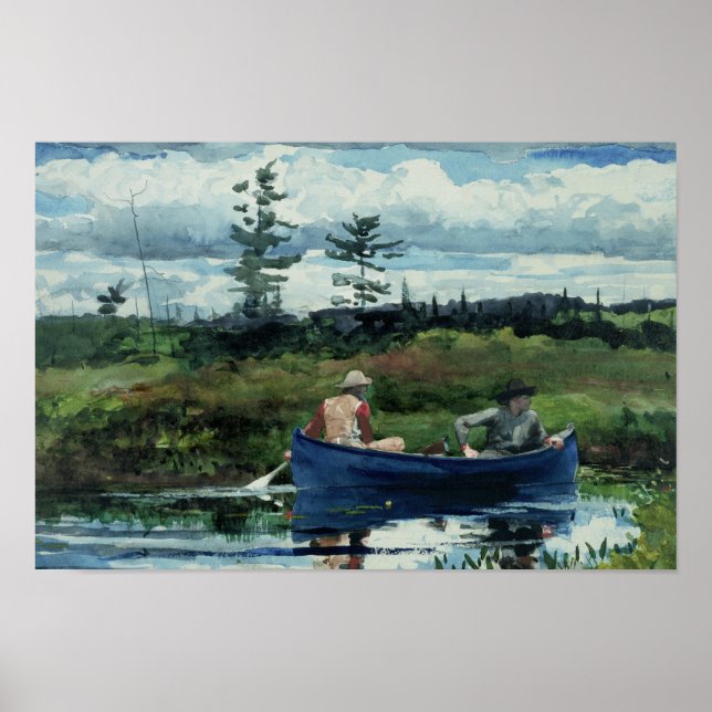 Poster Winslow Homer - O Barco Azul (Frente)