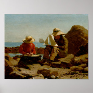 Pôster Winslow Homer - Os Construtores De Barcos