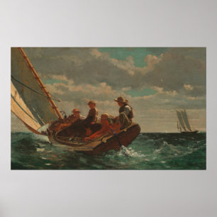 Pôster Winslow Homer que Breezing acima