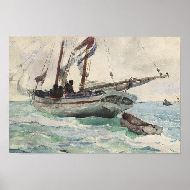 Poster Winslow Homer - Schooner - Nassau (Frente)