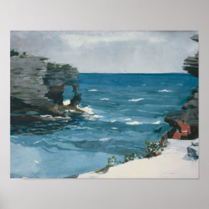 Pôster Winslow Homer - Shore Rocky, Bermudas