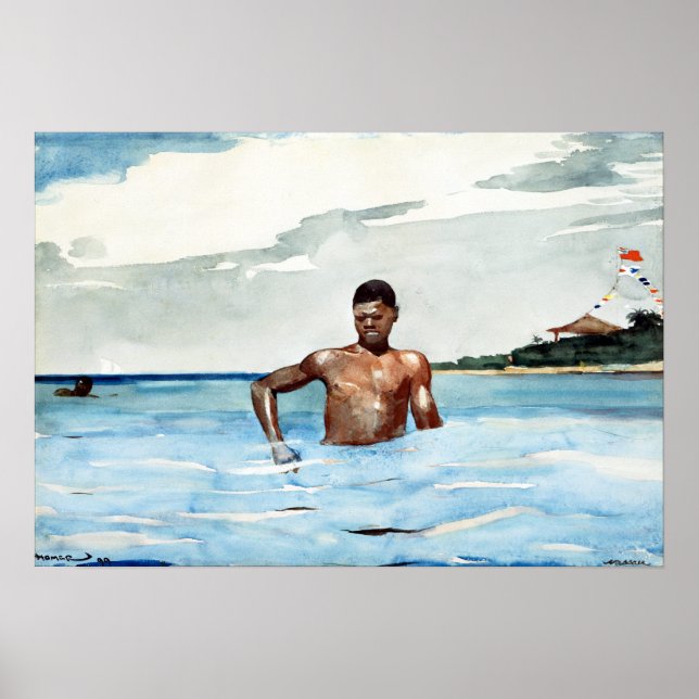 Poster Winslow Homer The Bather (Frente)