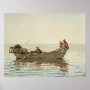 Pôster Winslow Homer - três meninos em um Dory
