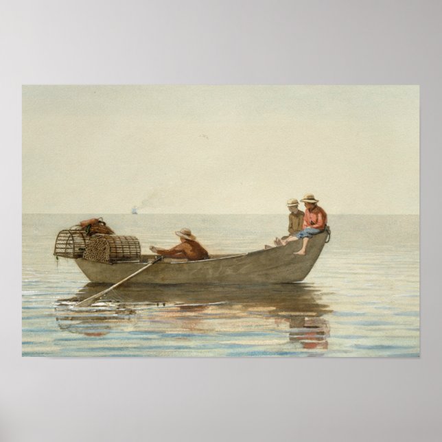 Poster Winslow Homer - Três Meninos em uma Seca (Frente)