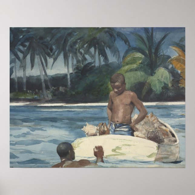Pôster Winslow Homer - West India Divers (Frente)