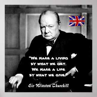 Pôster Winston Churchill - A Living vs A Life