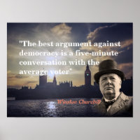 Winston Churchill Citação Sobre Democracia