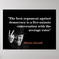 Winston Churchill Citação Sobre Democracia