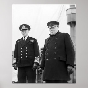 Poster Winston Churchill e Almirante Dudley Pound