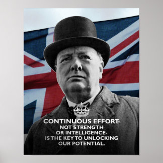 Pôster Winston Churchill - "Esforço contínuo"
