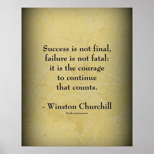 Poster Winston Churchill Quote; Success (Frente)