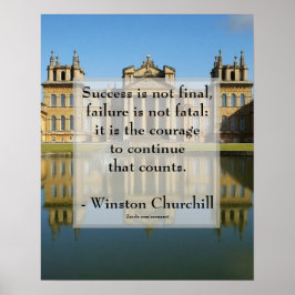 Poster Winston Churchill Quote; Success Blenheim Palace