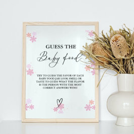 Poster Winter Adivinha O Jogo Do Chá de fraldas Da Comida