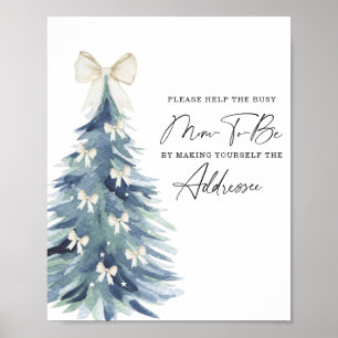 Poster Winter ajuda a Busy Mãe-to-Be Address and Envelope