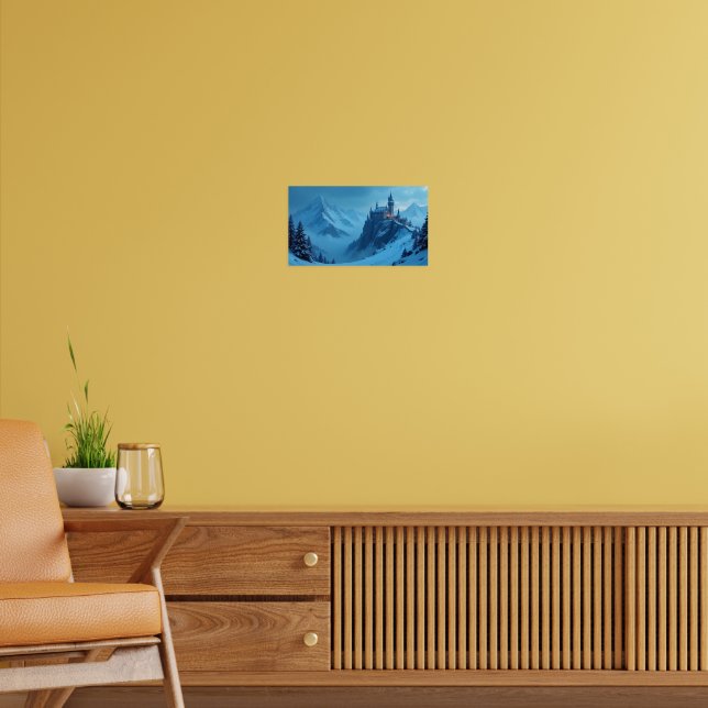 Poster Winter Castle Mountain Fantasy Landscape (Sala de Estar 2)