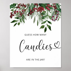 Poster Winter evergreen adivinha quantas canetas