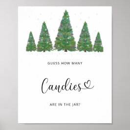 Poster Winter evergreen adivinha quantas canetas