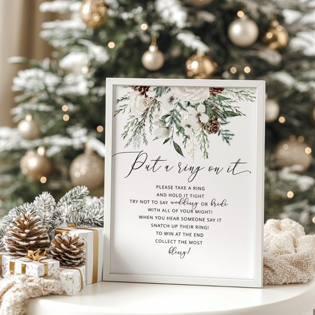 Poster Winter evergreen colocou um anel no jogo (Criador carregado)